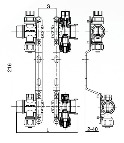 一体式调节分集水器(手自两用) 一体式调节分集水器(手自两用)