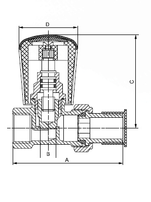 直式温控手动调节阀 直式温控手动调节阀
